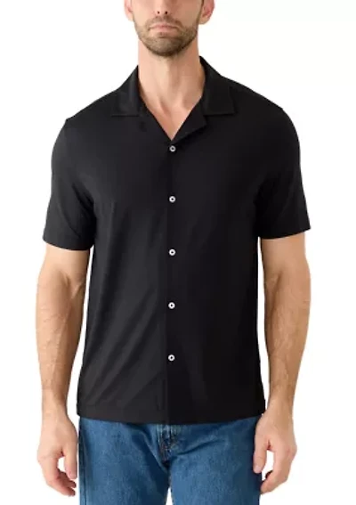 Men's Short Sleeve Stretch Knit Polo Shirt