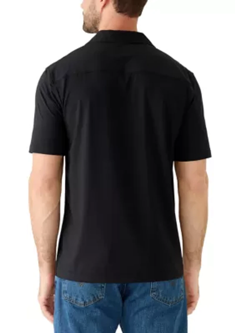 Men's Short Sleeve Stretch Knit Polo Shirt