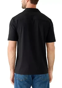 Men's Short Sleeve Stretch Knit Polo Shirt