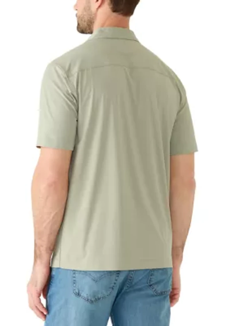 Men's Short Sleeve Stretch Knit Polo Shirt