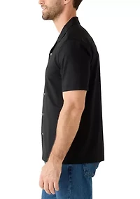 Men's Short Sleeve Stretch Knit Polo Shirt