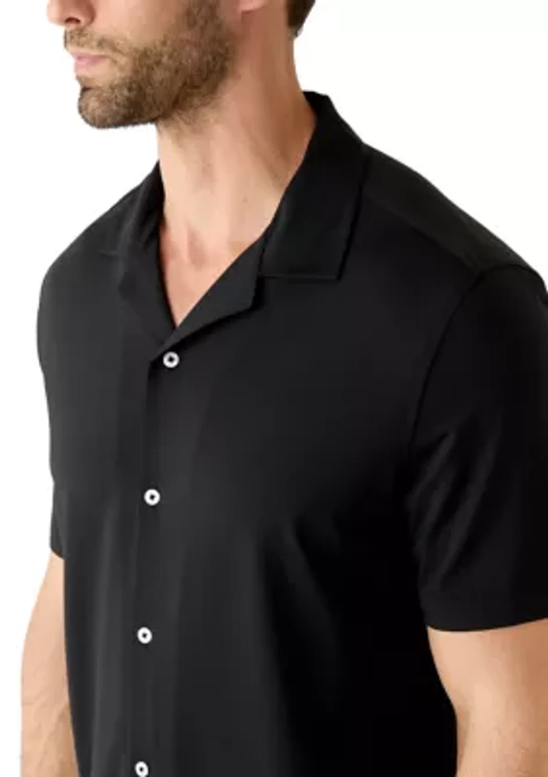 Men's Short Sleeve Stretch Knit Polo Shirt