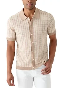 Big & Tall Striped Sweater Polo