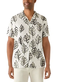 Men's Printed Linen Shirt