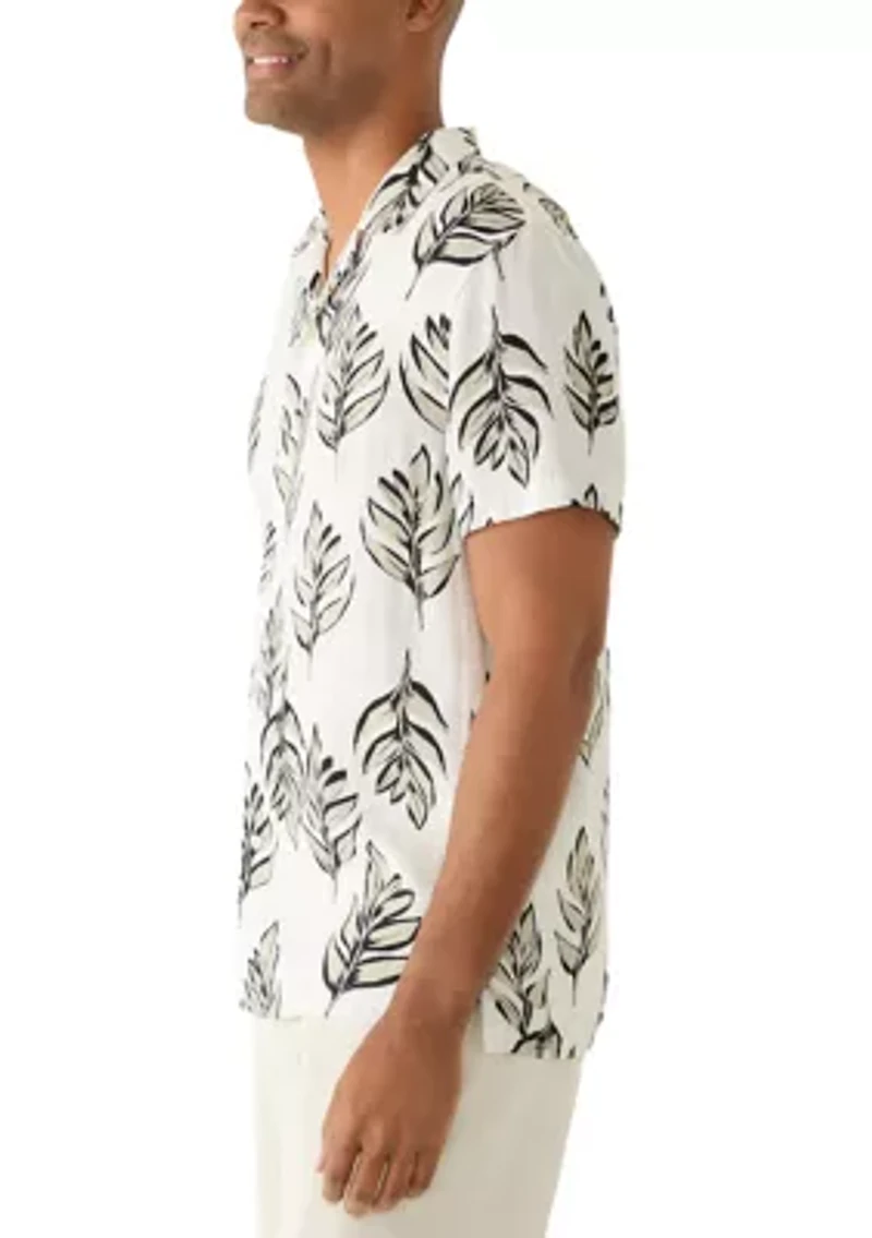 Men's Printed Linen Shirt