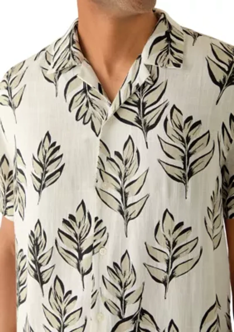 Men's Printed Linen Shirt