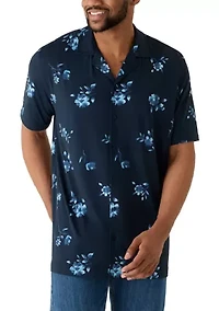 Men's Tall Stretch Floral Print Shirt