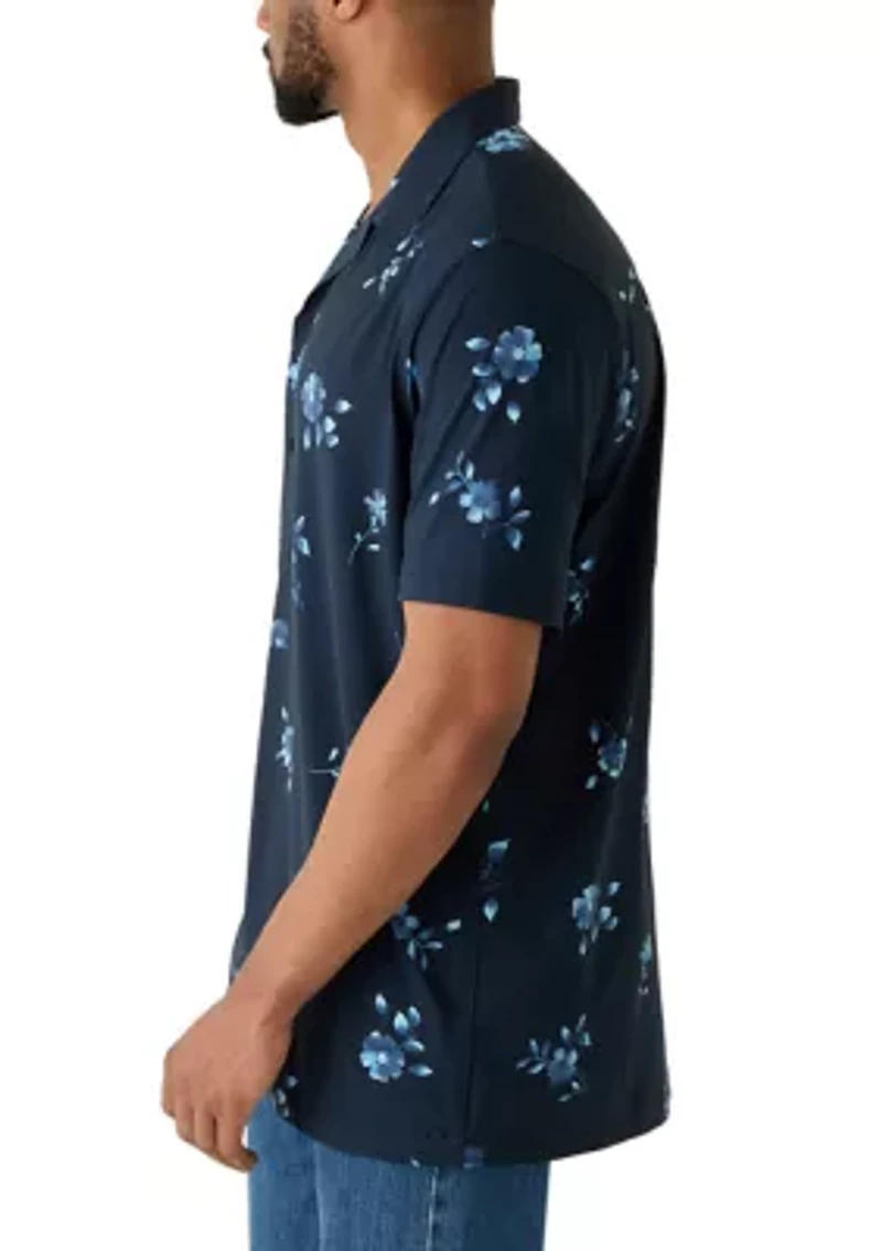 Men's Tall Stretch Floral Print Shirt
