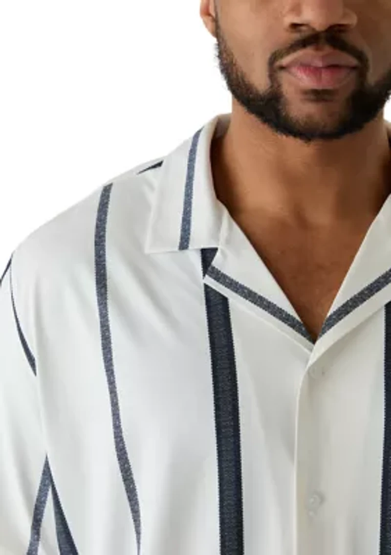 Men's Tall Stretch Knit Striped Shirt