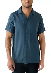 Men's Tall Solid Linen Shirt