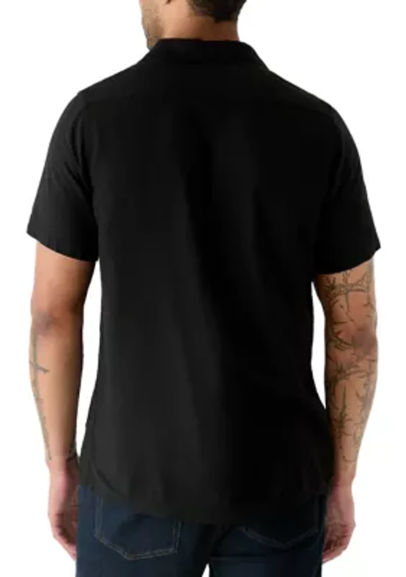 Men's Tall Solid Linen Shirt
