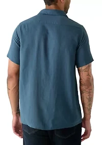 Men's Tall Solid Linen Shirt