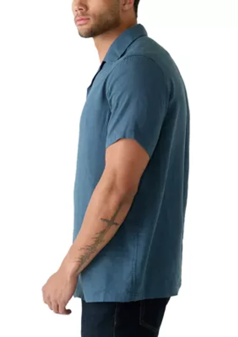Men's Tall Solid Linen Shirt