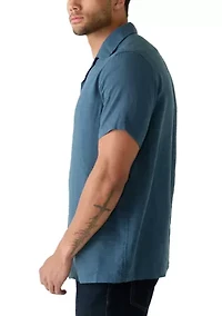 Men's Tall Solid Linen Shirt