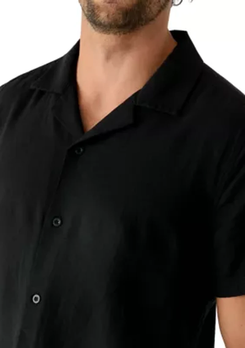 Men's Solid Linen Shirt