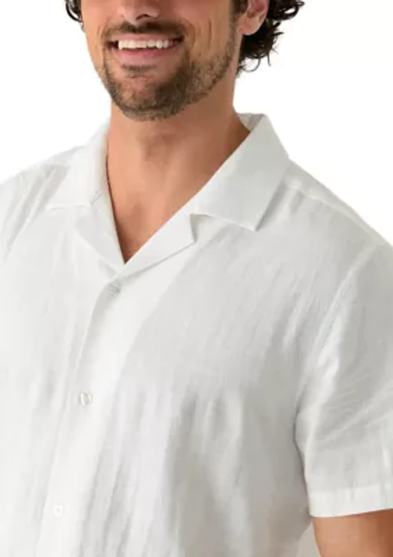 Men's Solid Linen Shirt