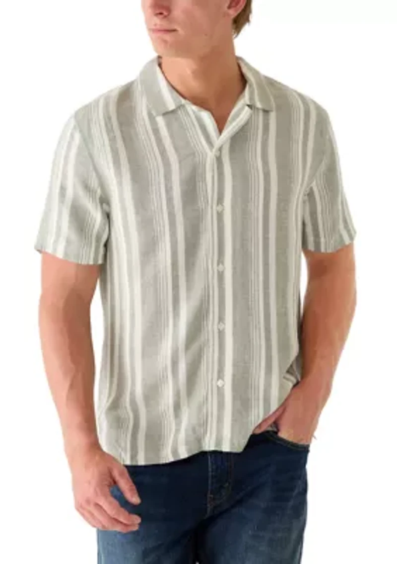 Men's Striped Button Down Shirt