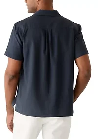 Men's Short Sleeve Embroidered Camp Shirt