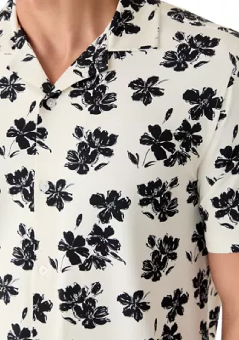 Men's Stretch Knit Print Shirt