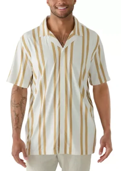 Men's Tall Stretch Knit Pattern Shirt