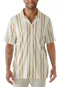 Men's Tall Stretch Knit Pattern Shirt