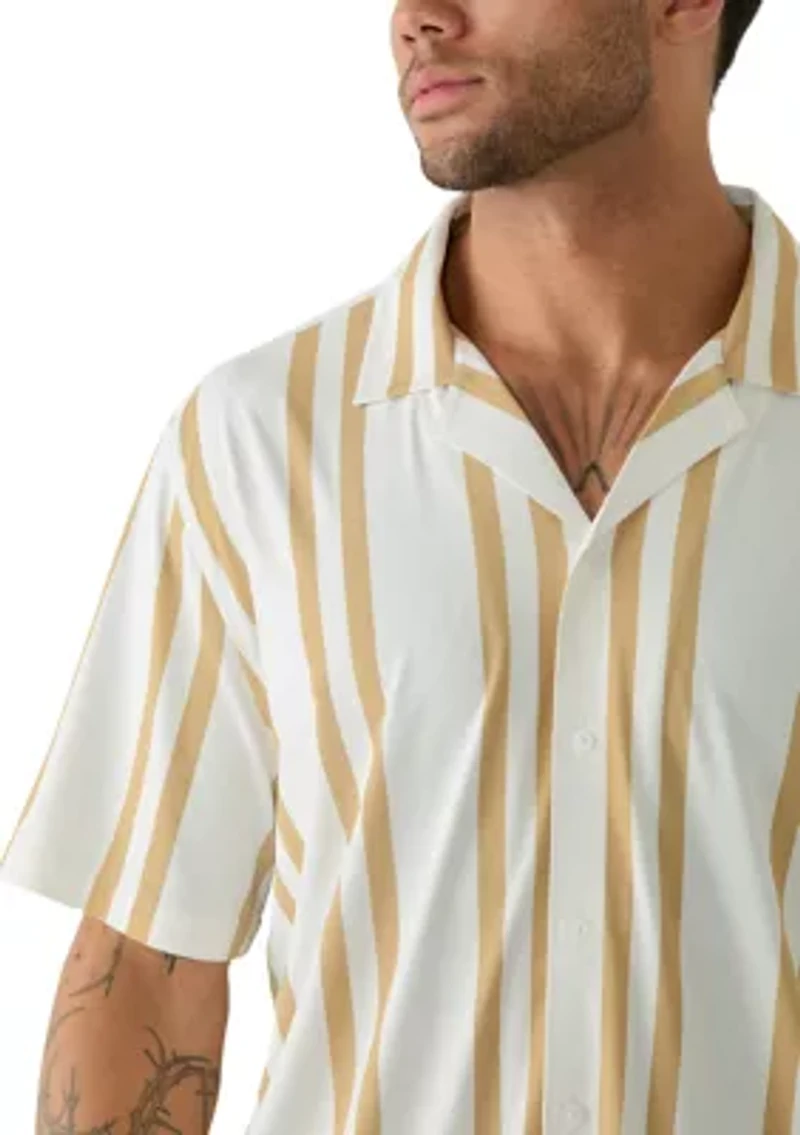 Men's Tall Stretch Knit Pattern Shirt