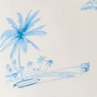 Men's Short Sleeve Palm Modal Print Shirt