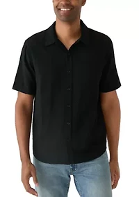Men's Short Sleeve Seersucker Button Front Shirt