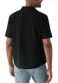 Men's Short Sleeve Seersucker Button Front Shirt