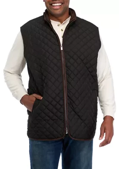 Big & Tall Zip Front Quilted Vest