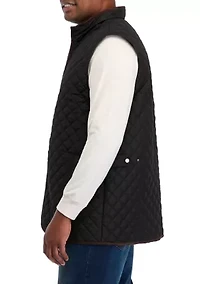 Big & Tall Zip Front Quilted Vest