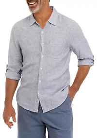 Men's Long Sleeve Oxford Striped Shirt