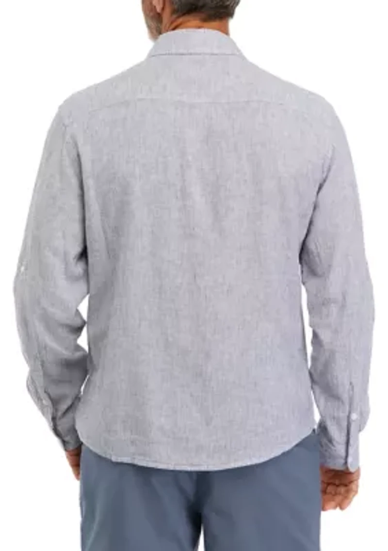 Men's Long Sleeve Oxford Striped Shirt