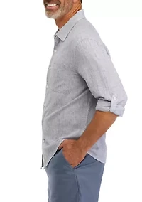 Men's Long Sleeve Oxford Striped Shirt