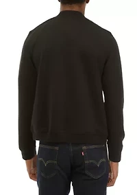 Men's Knit Bomber Jacket with Inside Trim