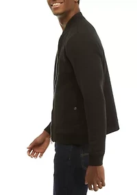 Men's Knit Scuba Ottoman Jacket with Zipper