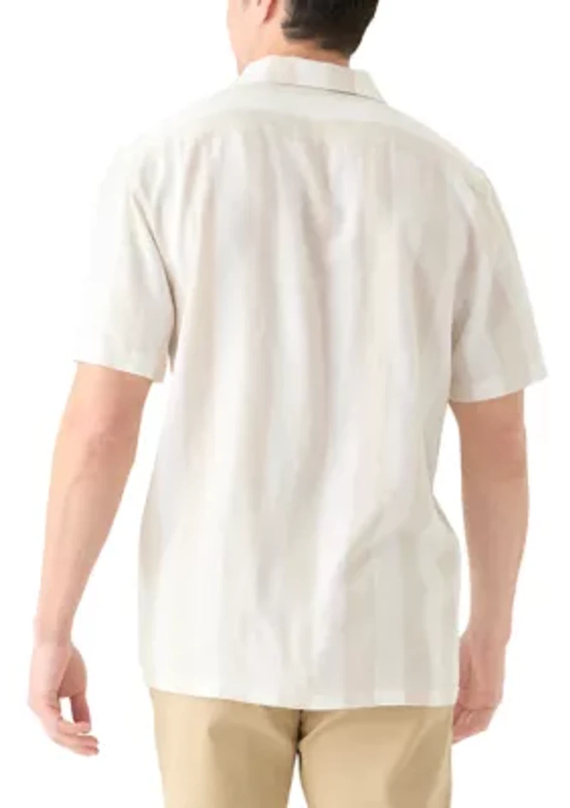 Men's Striped Linen Camp Shirt