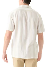 Men's Striped Linen Camp Shirt