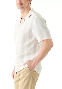Men's Striped Linen Camp Shirt