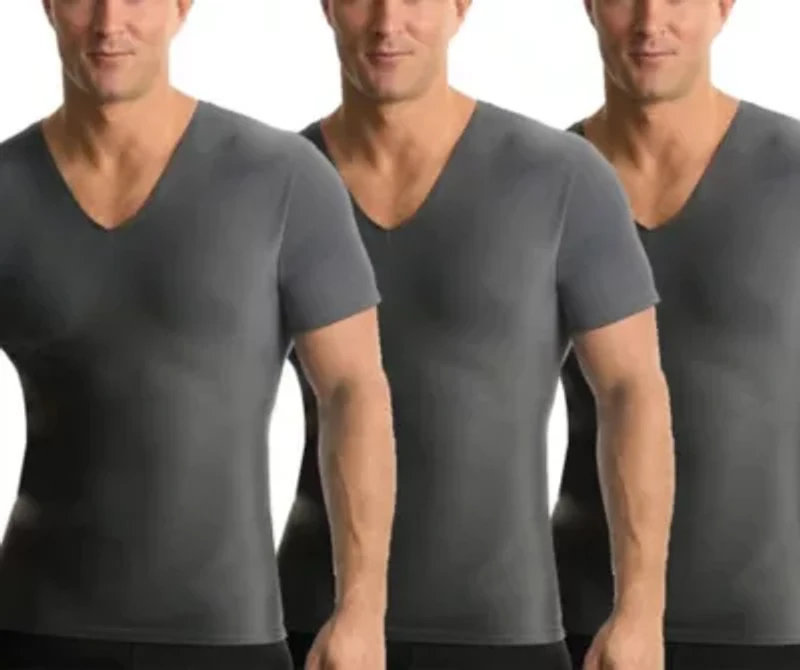 Big & Tall 3-Pack Activewear Short Sleeve V-Necks