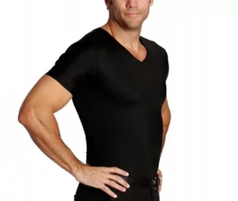 Big & Tall Men Compression Short Sleeve V-Neck
