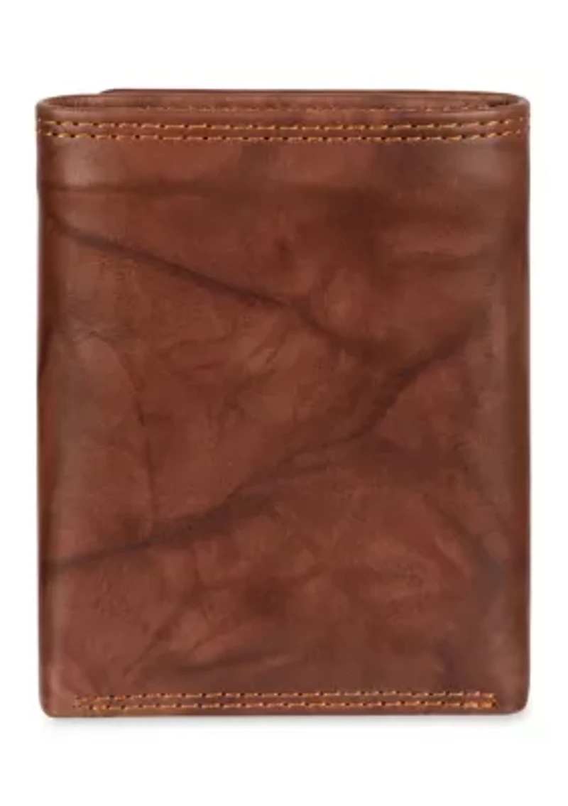 Crunch Leather Trifold Wallet