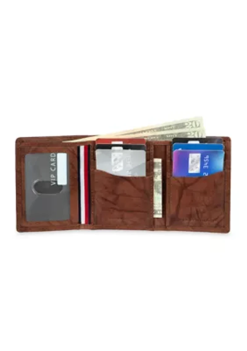 Crunch Leather Trifold Wallet
