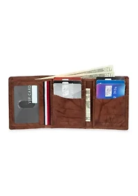 Crunch Leather Trifold Wallet