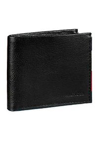 Leather Traveler Wallet with Patch On Interior Card Slots