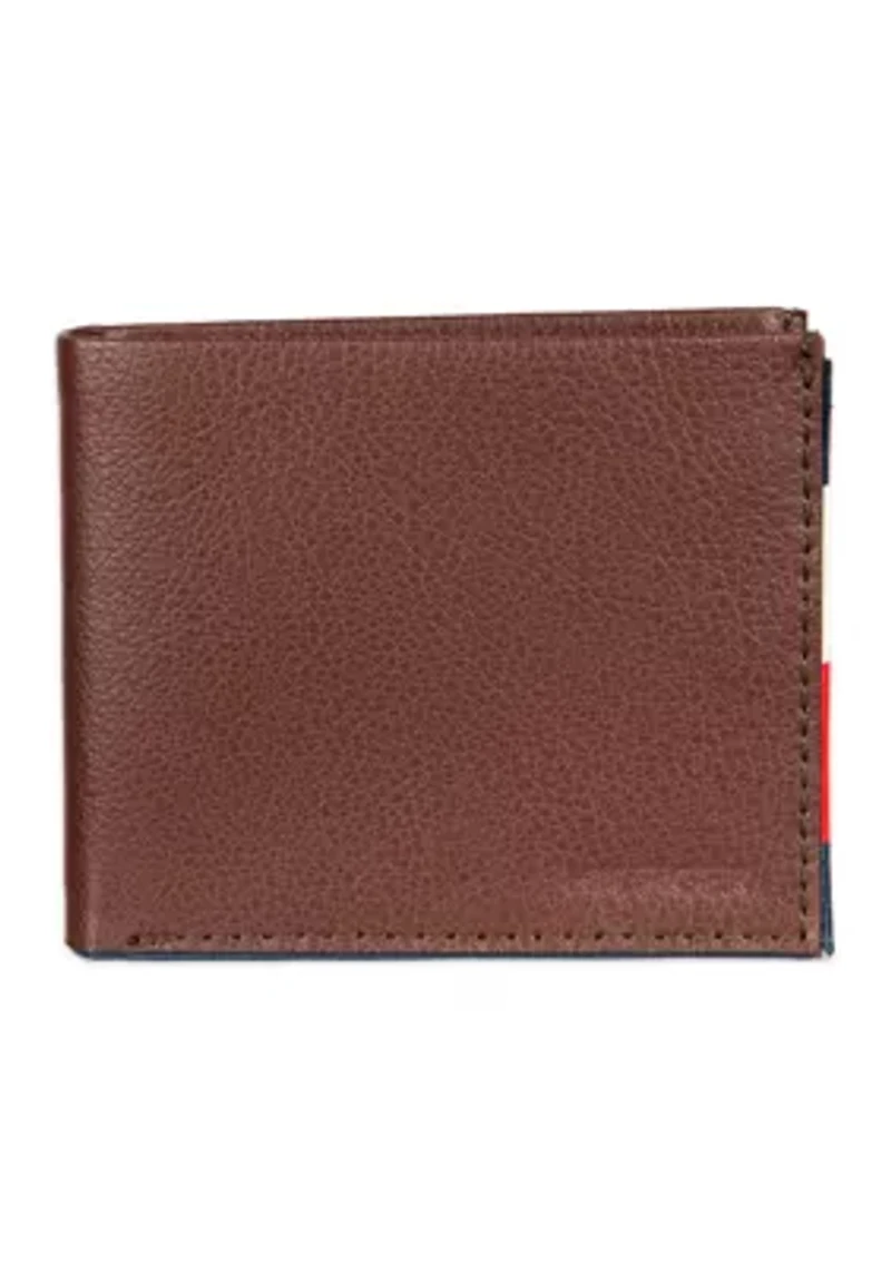Global Strip Leather Traveler Wallet
