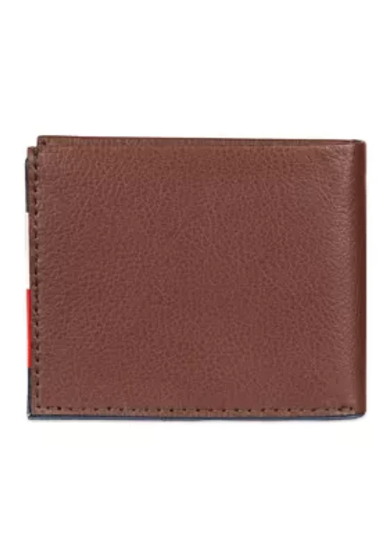 Global Strip Leather Traveler Wallet