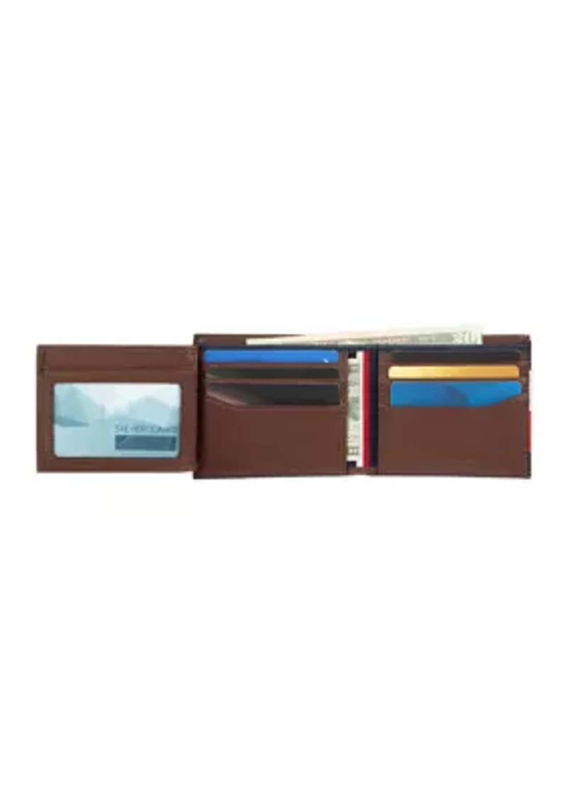 Global Strip Leather Traveler Wallet