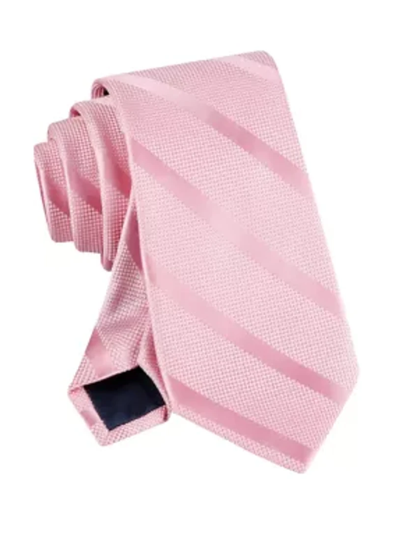 Tonal Textured Stripe Regular Width Necktie