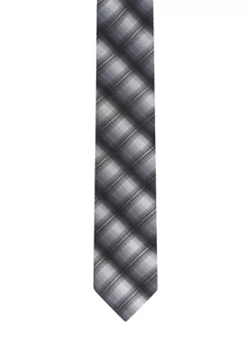 Shaded Plaid Necktie